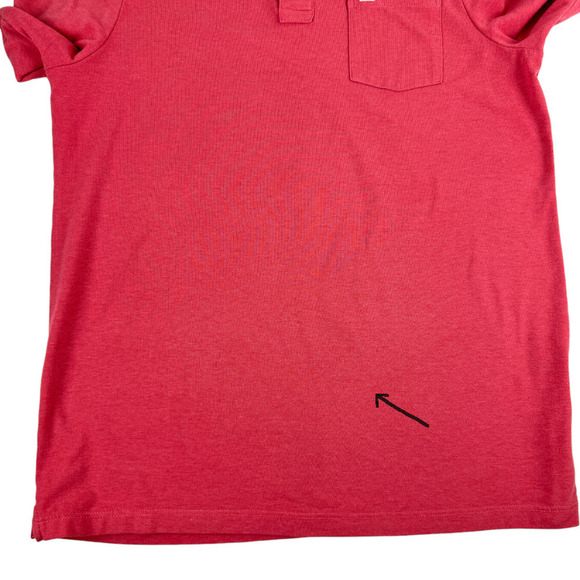Vineyard Vines Kids Exclusive Island Pocket Polo Shirt Rose Red L Short Sleeve - Picture 6 of 8